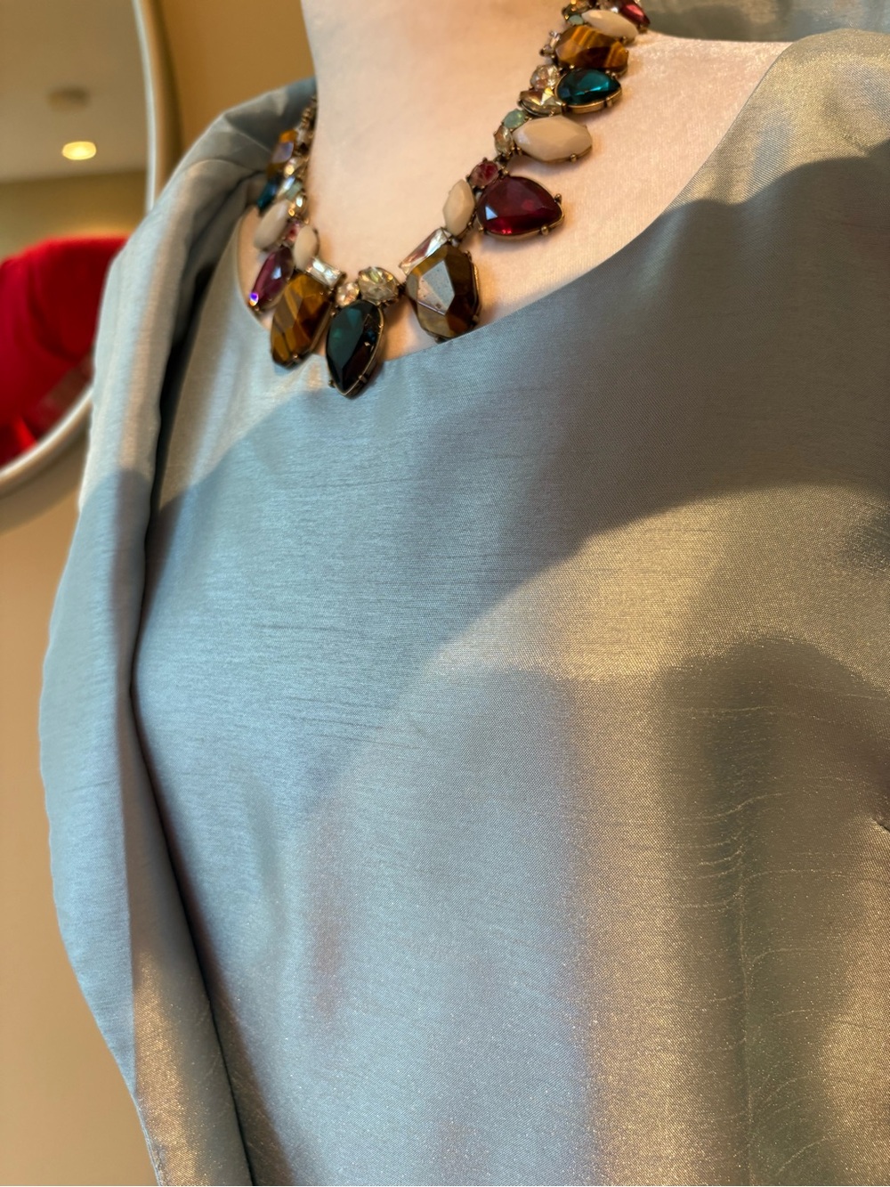 Collections by LeSuit Special Occasion or Party Dress with Coat, Sea foam Size 8 - Picture 6 of 9